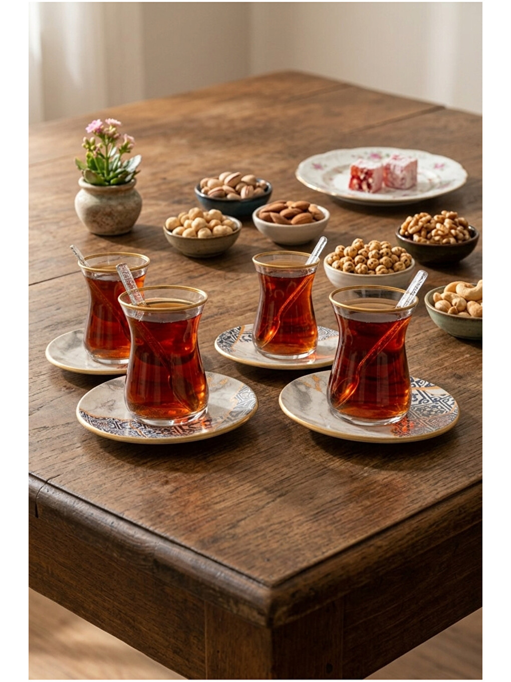Gri Mozaik 12 Parça Çay Seti-2
