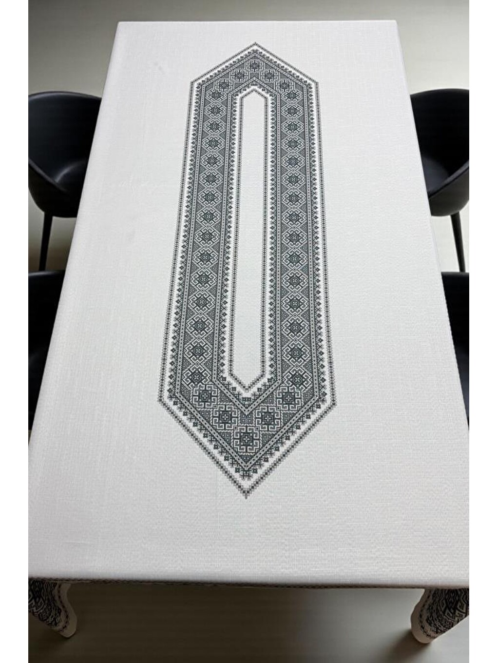 Kervan Dertsiz Masa Örtüsü 150x220 Cm Gri-1