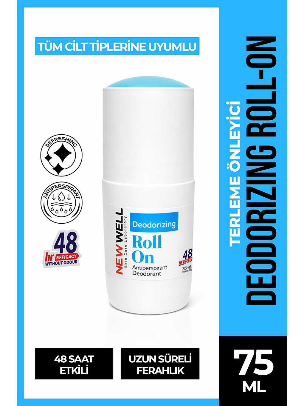 Deodorizing Roll On Terleme Önleyici Koltuk Altı Roll On (Mavi) 75 ML