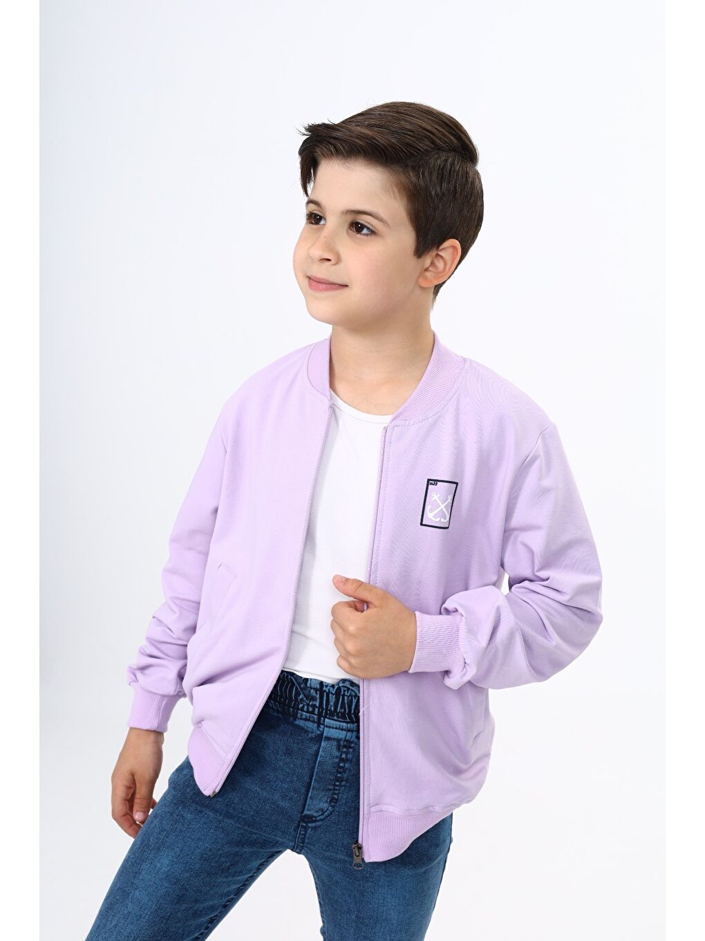 Toontoykids Lila Erkek Çocuk Baskılı Hırka - 2