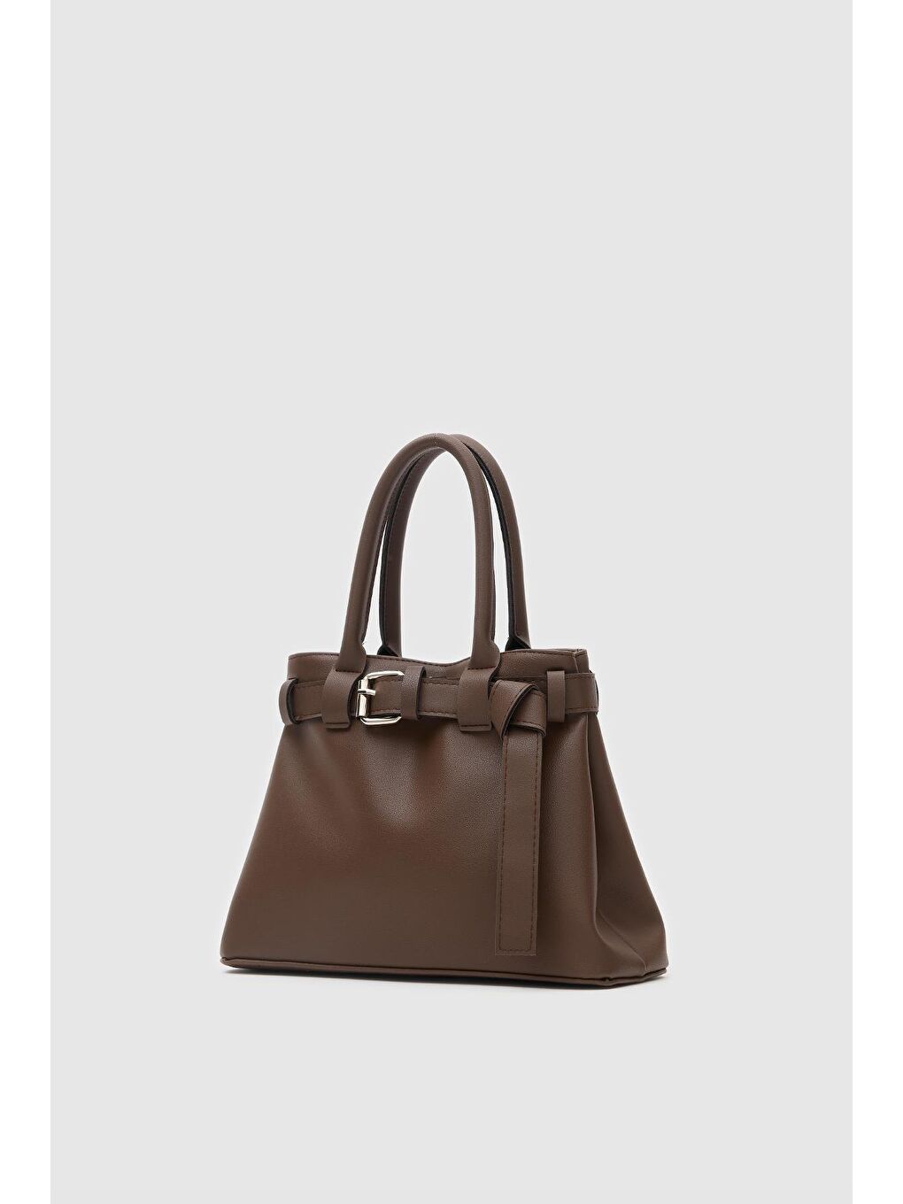 Tess Tokalı El Ve Omuz Çantası Kahverengi-5