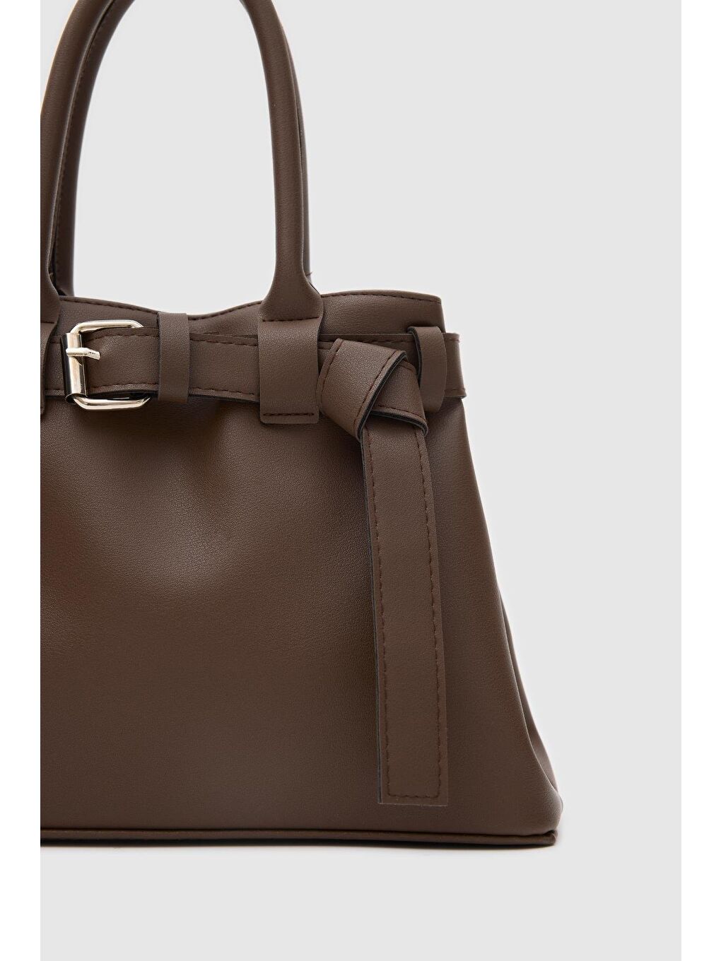 Tess Tokalı El Ve Omuz Çantası Kahverengi-7