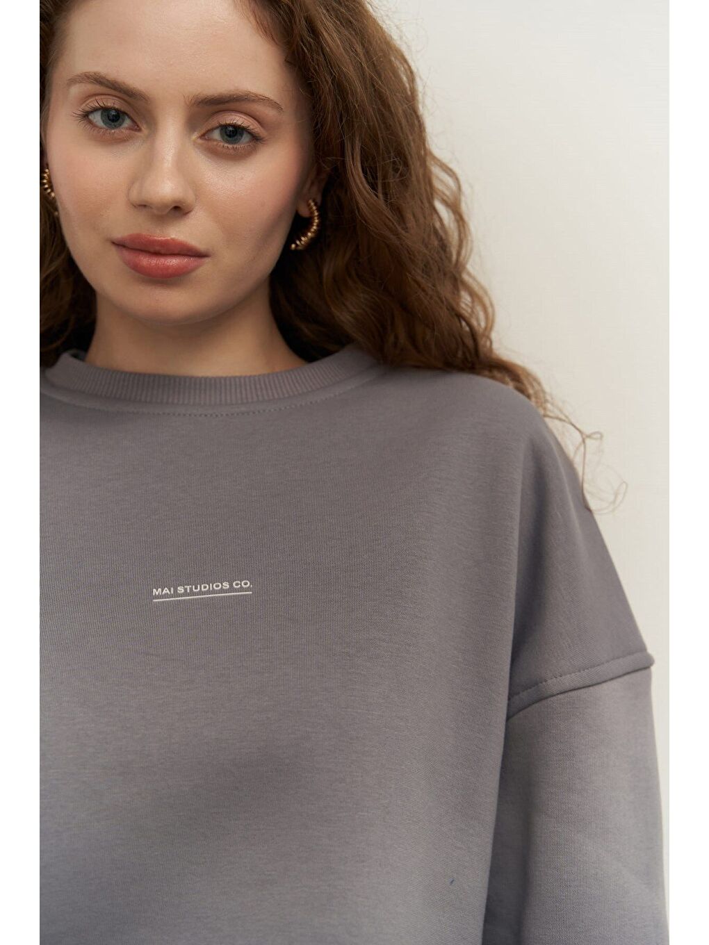 Gri Mini Bike Duman Bisiklet Yaka Eşofman Takım-4