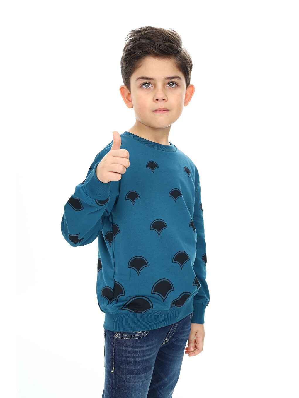 Toontoykids Petrol Erkek Çocuk Baskılı Sweatshirt - 1