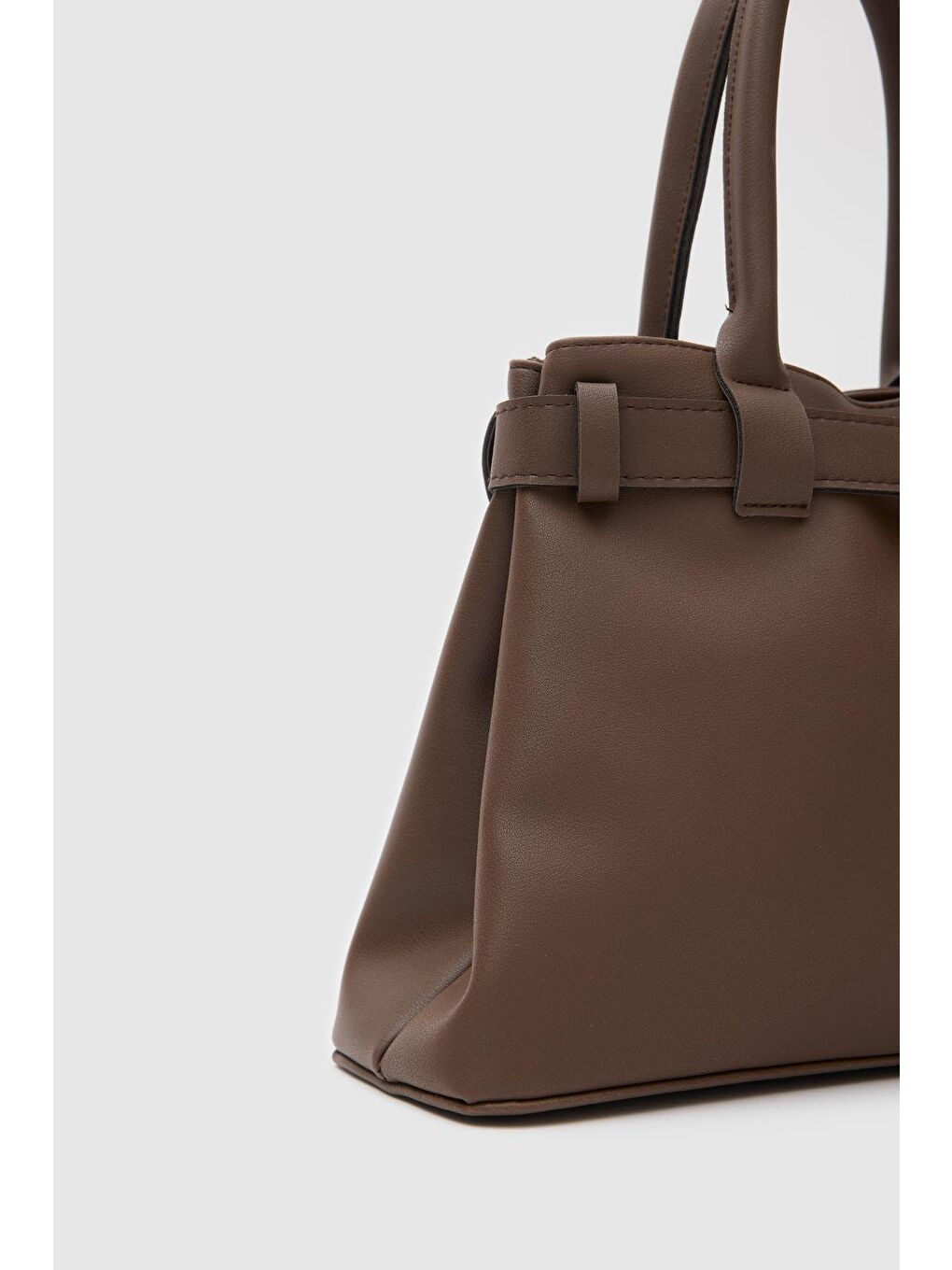 Tess Tokalı El Ve Omuz Çantası Kahverengi-8