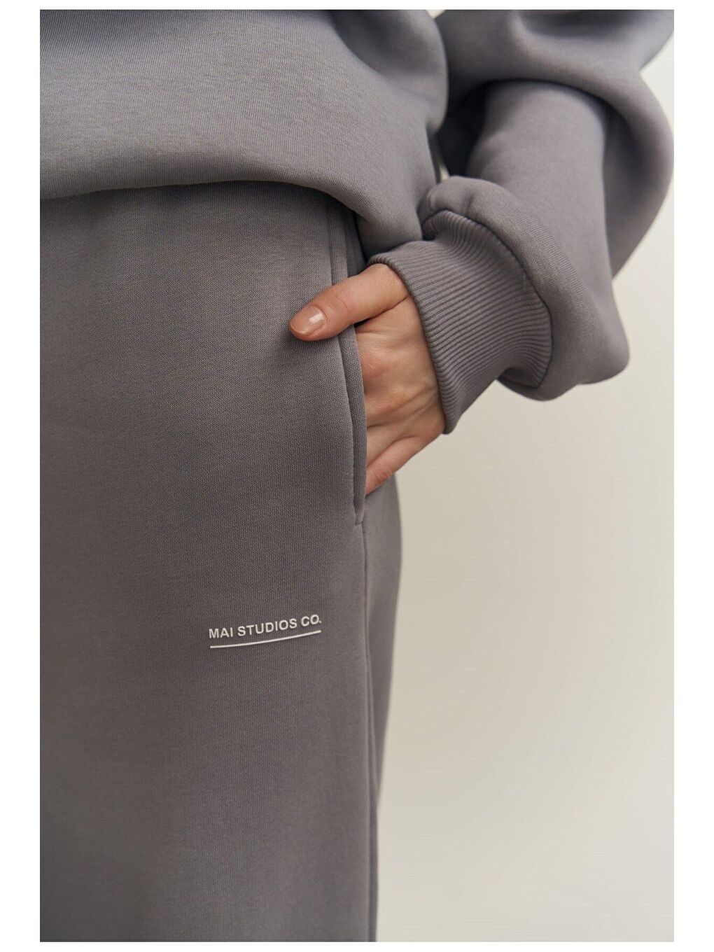 Gri Mini Bike Duman Bisiklet Yaka Eşofman Takım-5