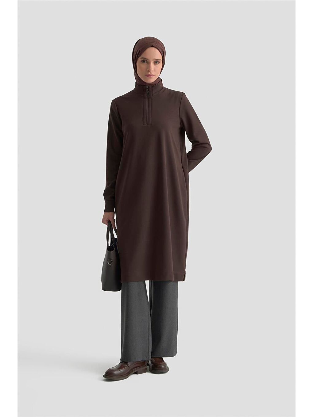 Kahverengi Trend Tunik 25Kt456 Açık Kahve-1