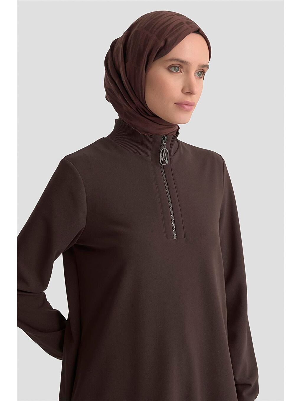 Kahverengi Trend Tunik 25Kt456 Açık Kahve-3