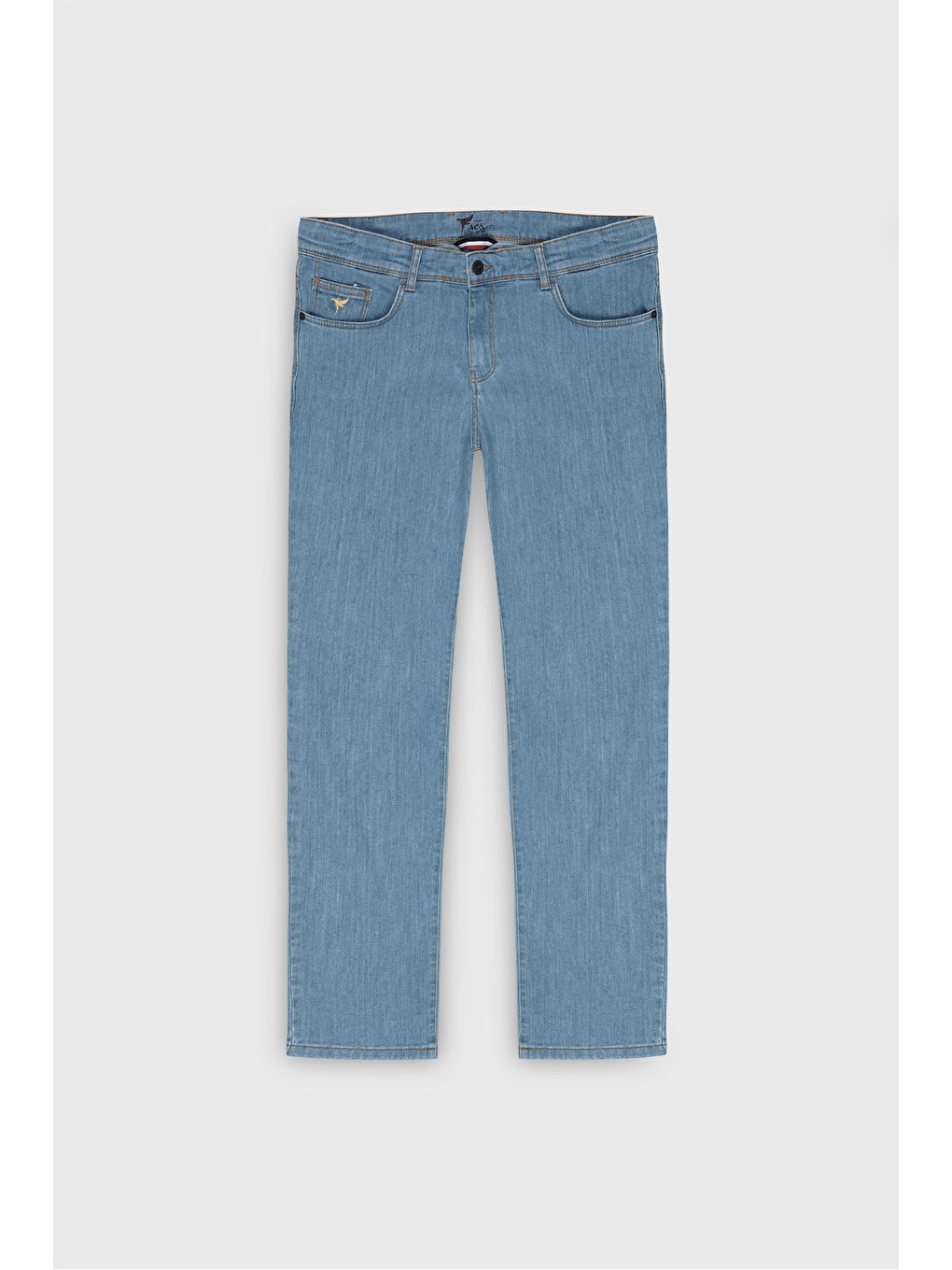 Erkek Açık Mavi Slim Fit Dar Kesim 5 Cep Pamuklu Denim Jean Pantolon