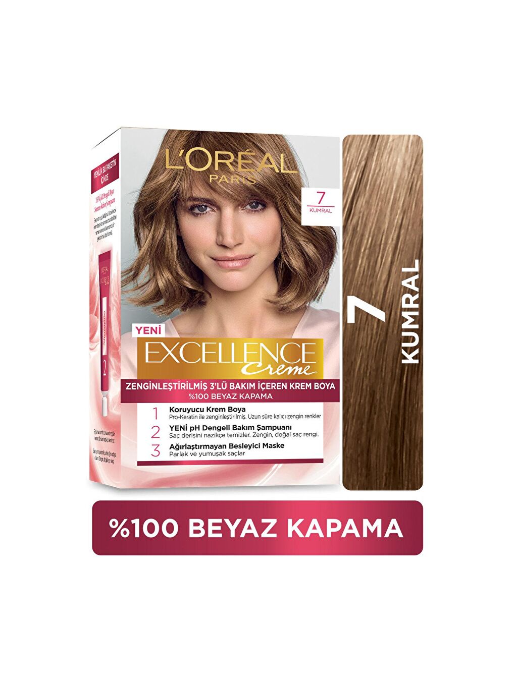 L'Oreal Paris Kahverengi Excellence Creme Saç Boyası 7 Kumral