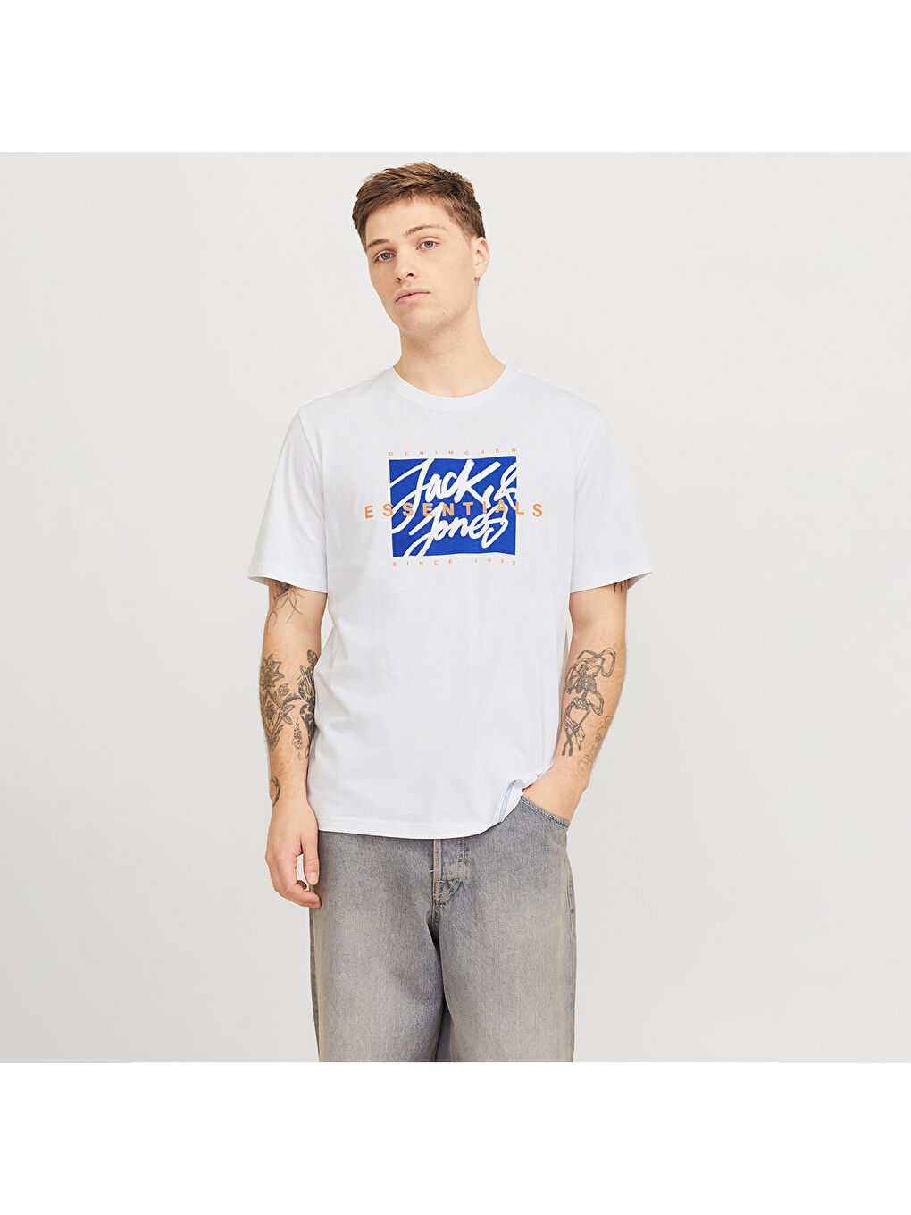 Colton Crew Neck Erkek Beyaz Yuvarlak Yaka Tişört