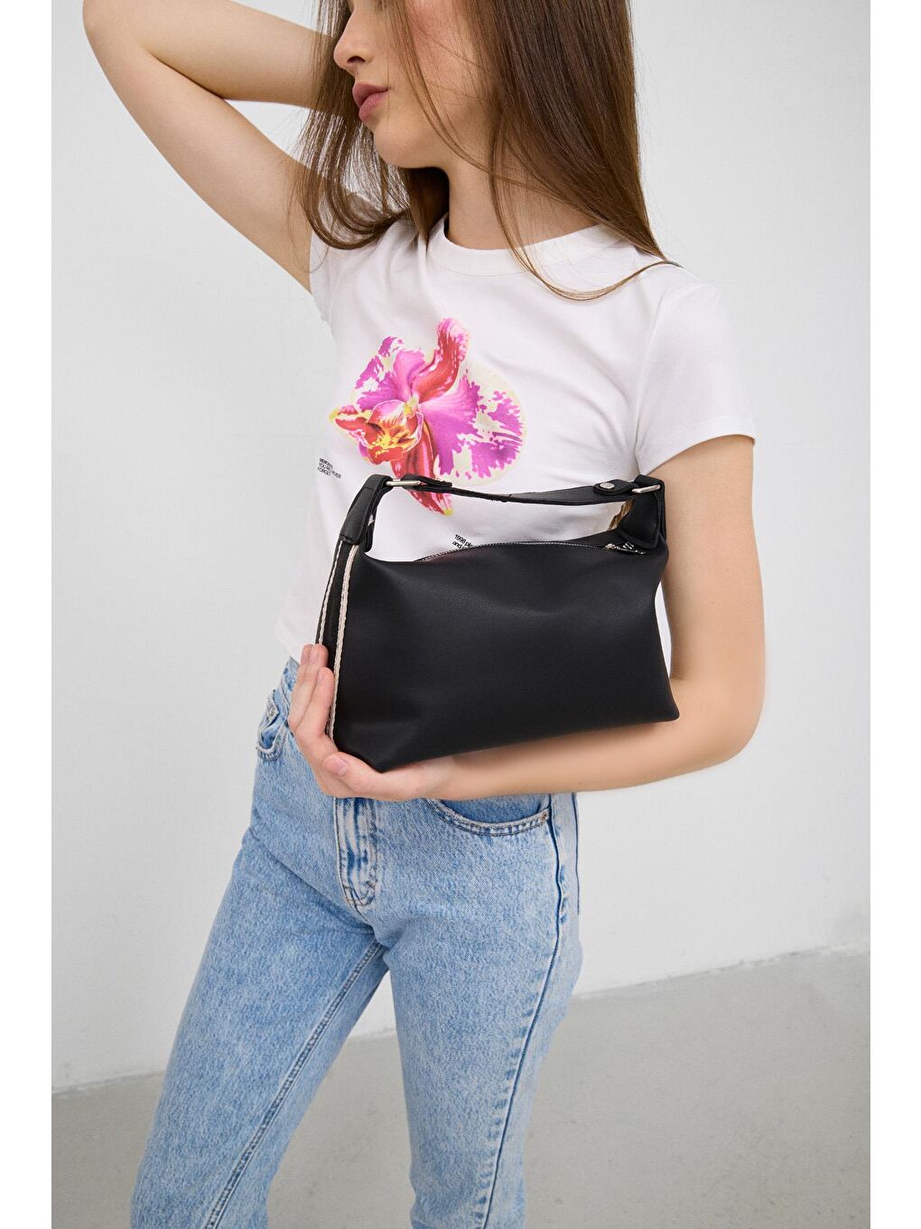 Elu Deri El Ve Çapraz Çanta Siyah-1