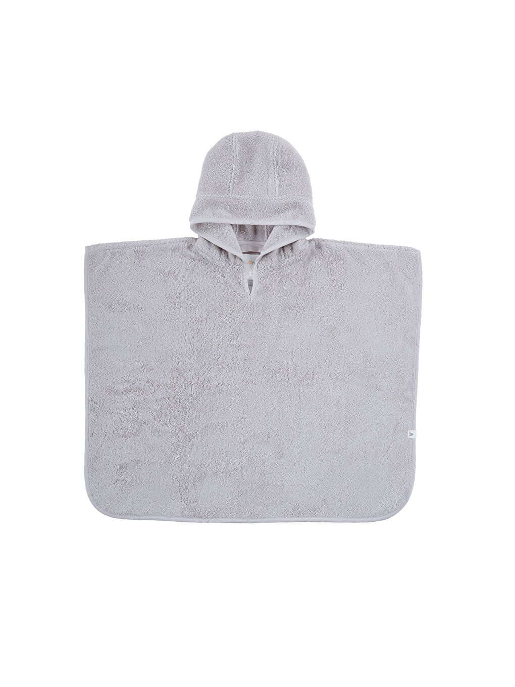 Tiny Koala Organik Pamuk Nakışlı Çocuk Panço Gri