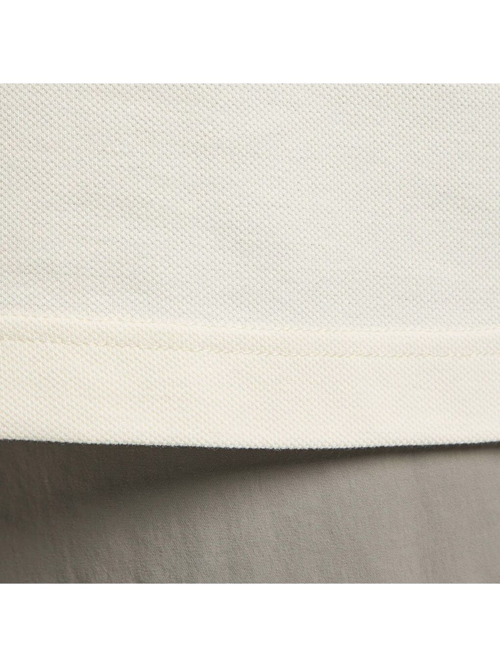 Beyaz Polo Yaka Kısa Kollu Tişört-5