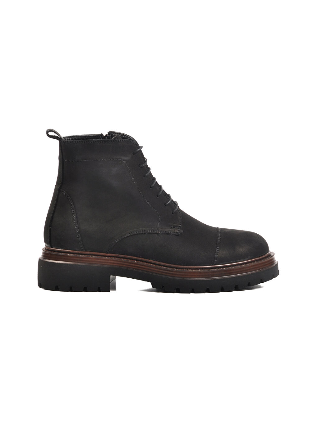 Siyah Nubuk Hakiki Deri Erkek Bot Br-45002 M