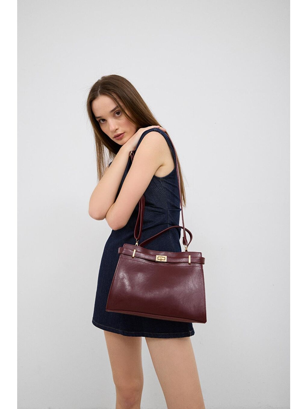 Blaze El Ve Çapraz Çanta Bordo-5