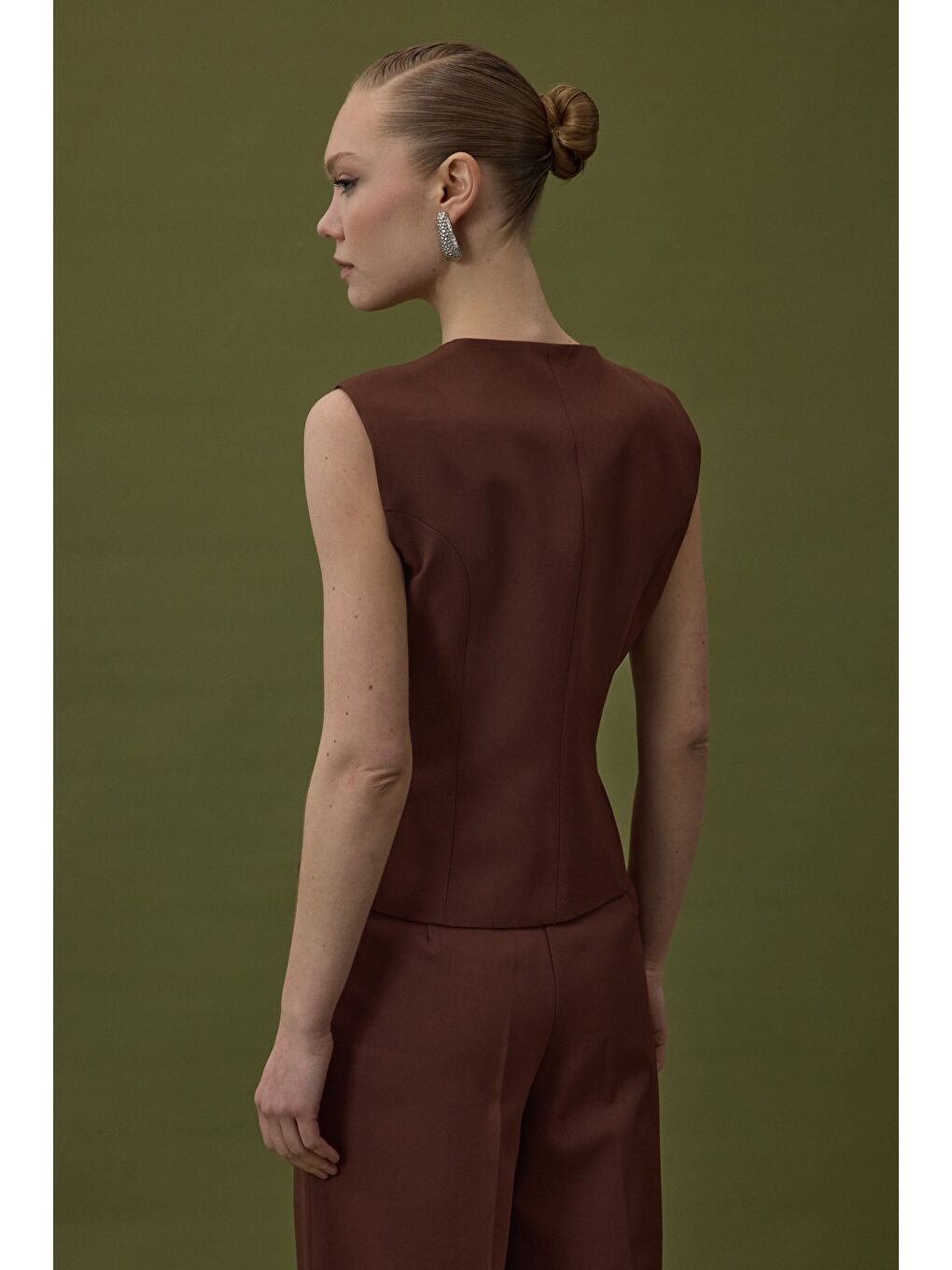 Kahverengi Sofia Yelek - Kahve-4