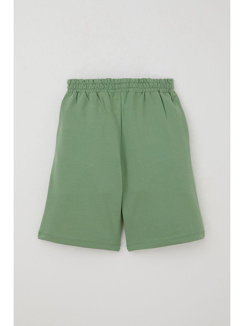 Erkek Çocuk Şortlu Takım Kabartma Yazı Baskılı Açık Gri Melanj (7-12 Yaş)-4