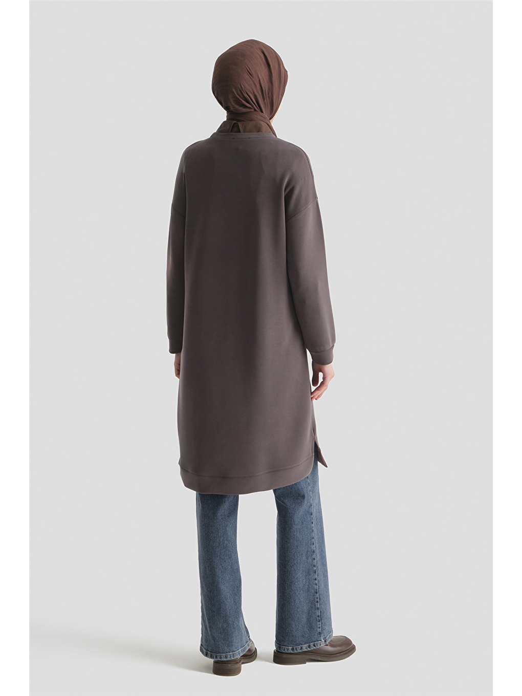 Kahverengi Basic Tunik Kakao-3