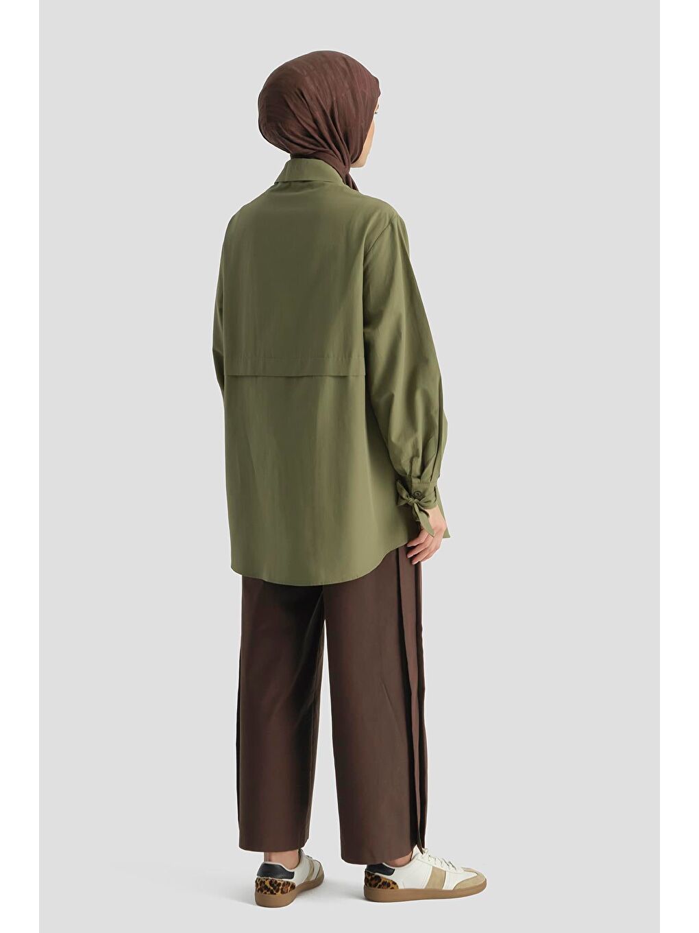 Aller Parçalı Tunik Yağ Yeşili-4