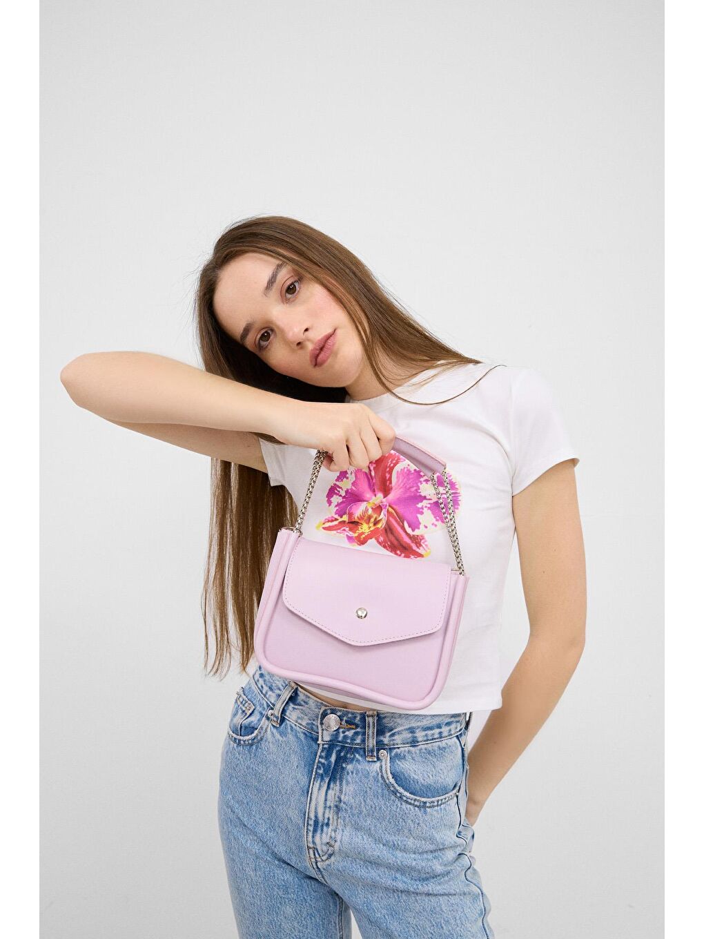 Soshe El Ve Çapraz Çanta Lila-1