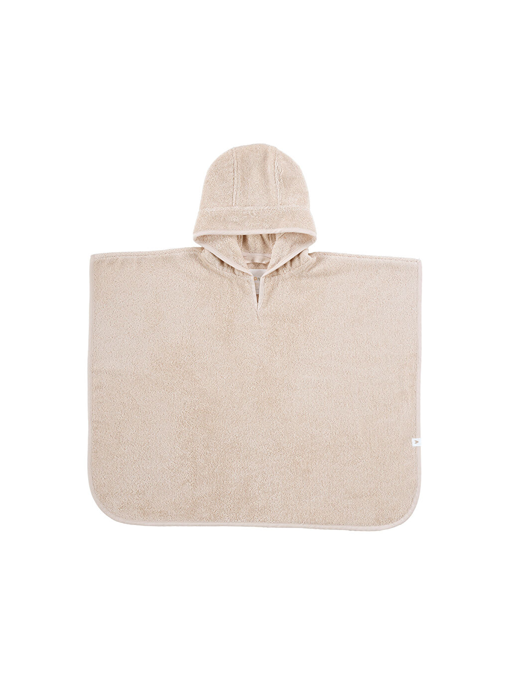 Tiny Squirrel Organik Pamuk Nakışlı Çocuk Panço Bej