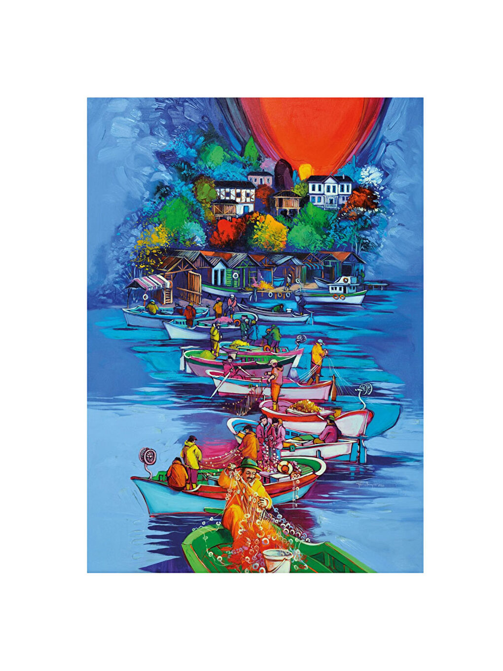 KS GAMES Renksiz Puzzle 1000 Parça Fishermen Series I 20687 - 1