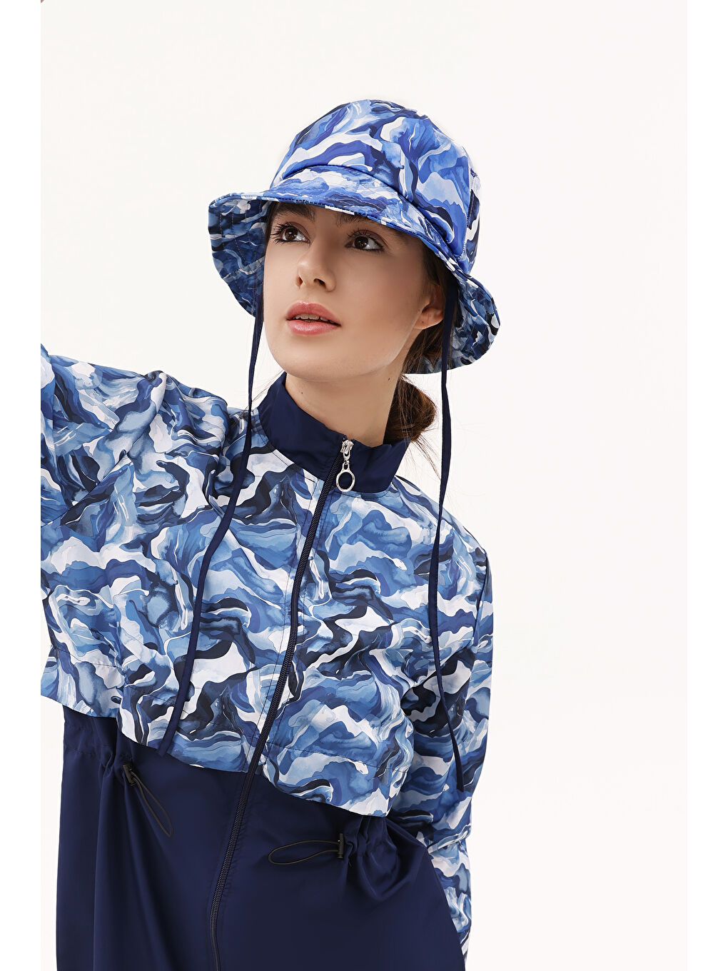 Desenli Bucket Şapka RŞ-113 Pera Granit Lacivert01-1