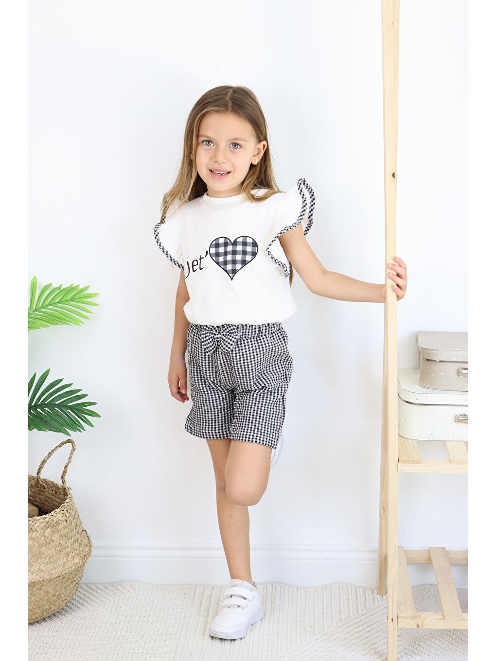 Siyah Jet Love Baskılı İkili Takım-2