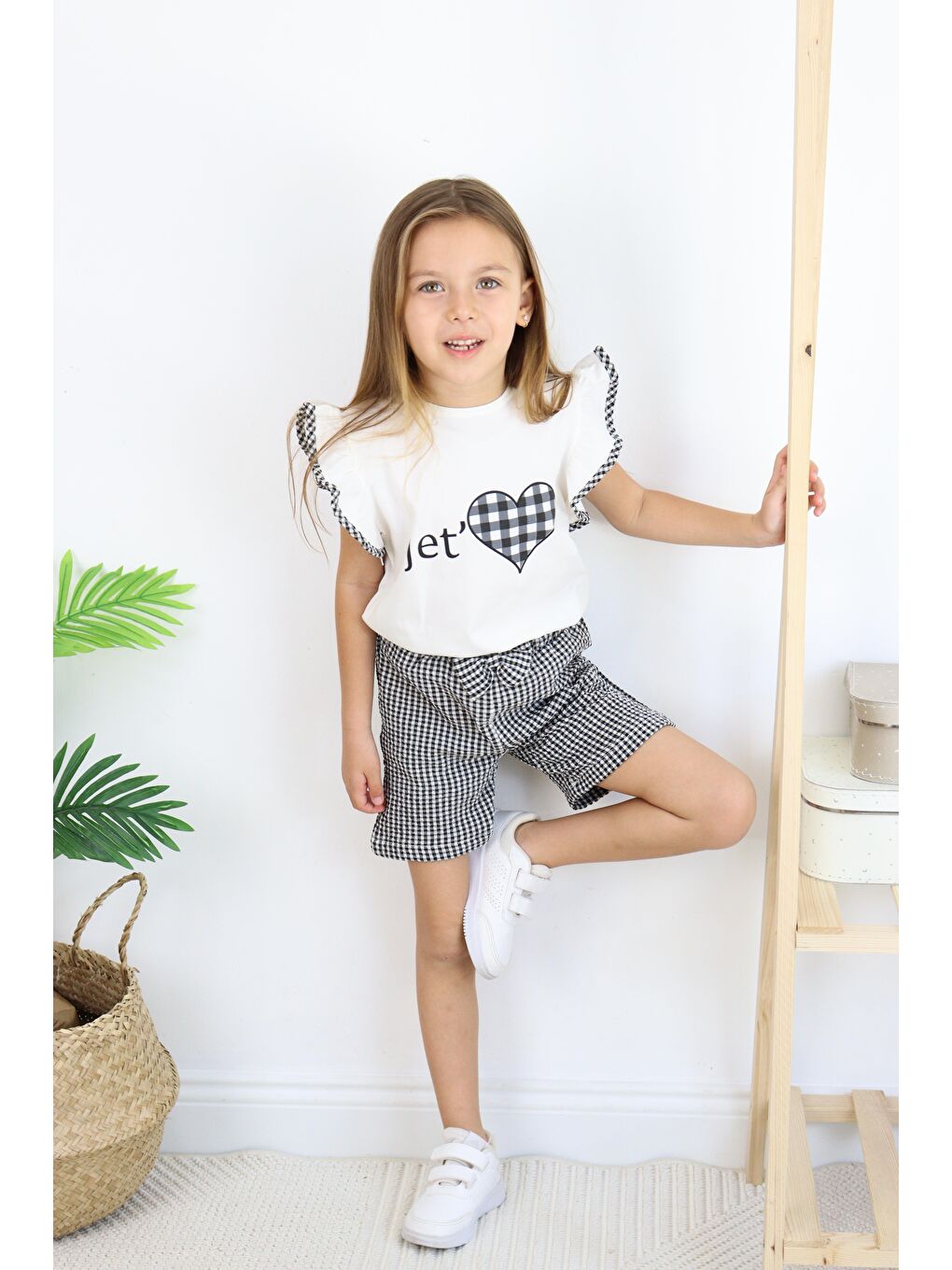 Siyah Jet Love Baskılı İkili Takım-4