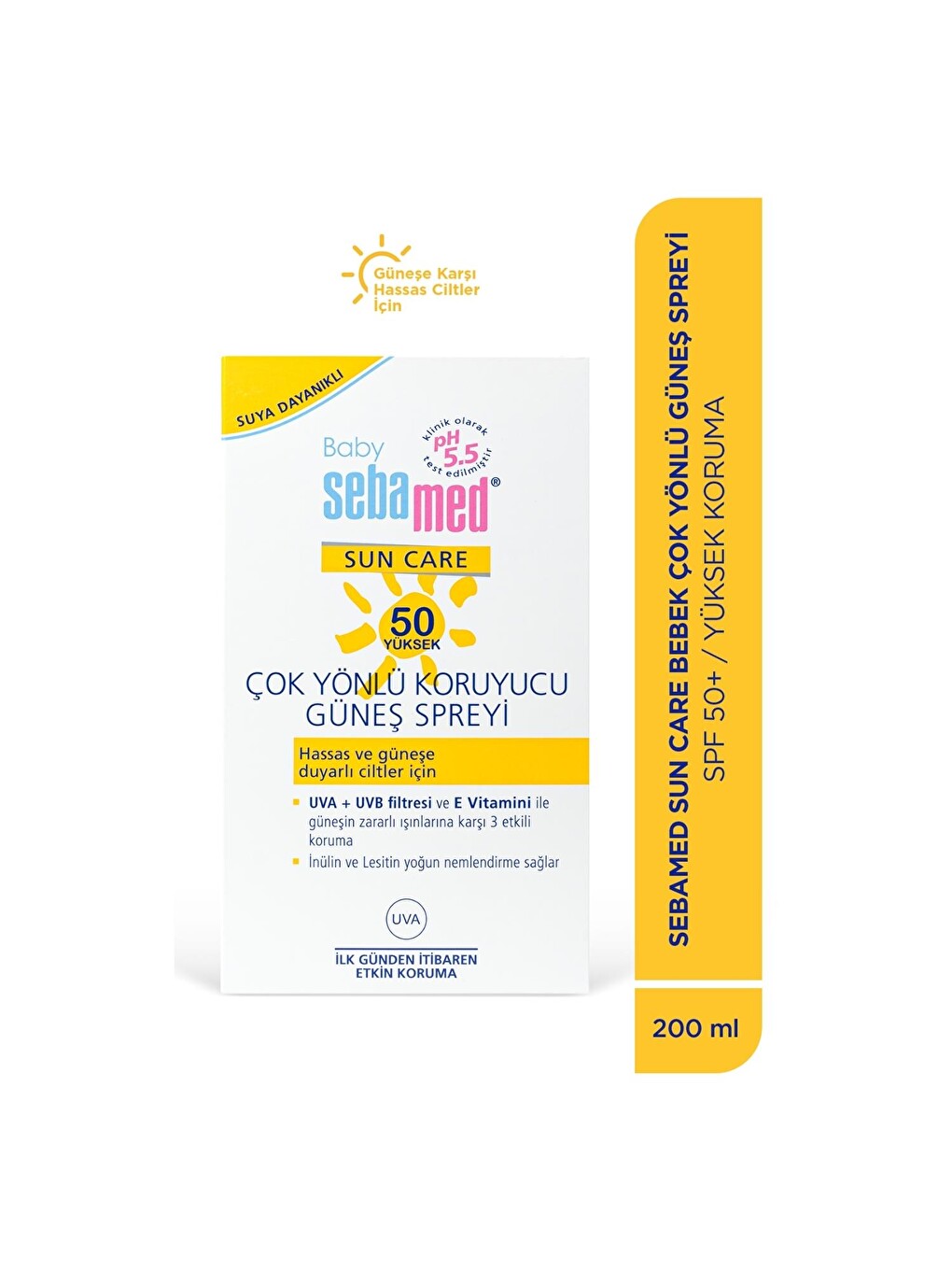 Baby Spf 50+ Uva Korumalı Uvb Filtreli Çok Yönlü Çocuk Güneş Spreyi 200ml Seti–mayo Çantası Hediyeli-1