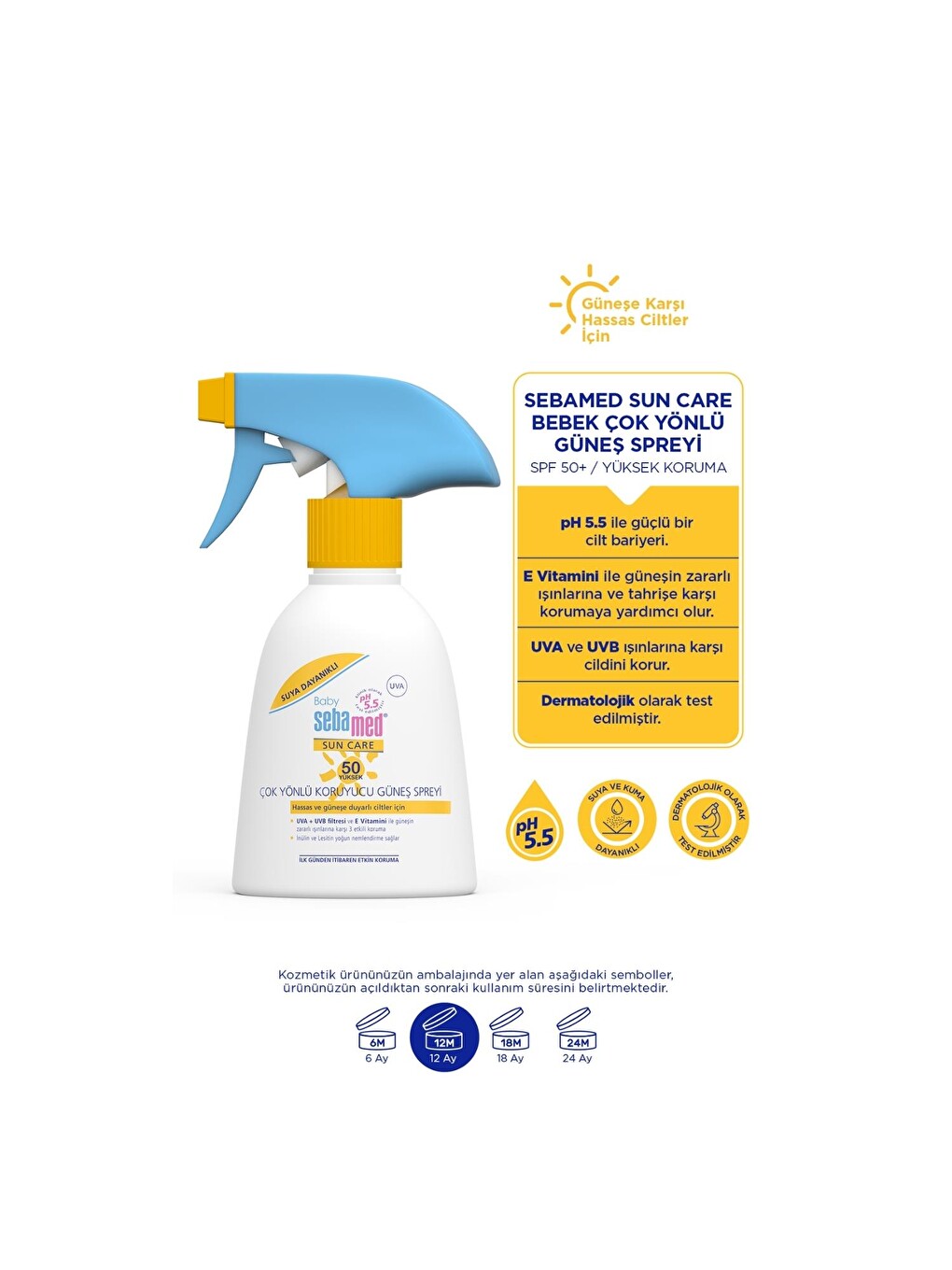 Baby Spf 50+ Uva Korumalı Uvb Filtreli Çok Yönlü Çocuk Güneş Spreyi 200ml Seti–mayo Çantası Hediyeli-2
