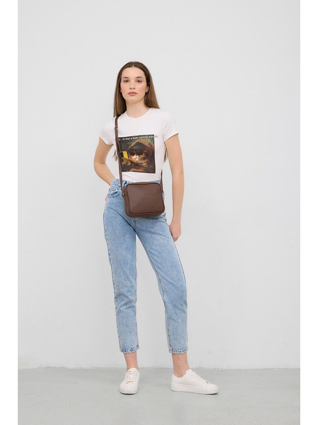 Kahverengi Lina Çapraz Çanta Acı Kahve-7