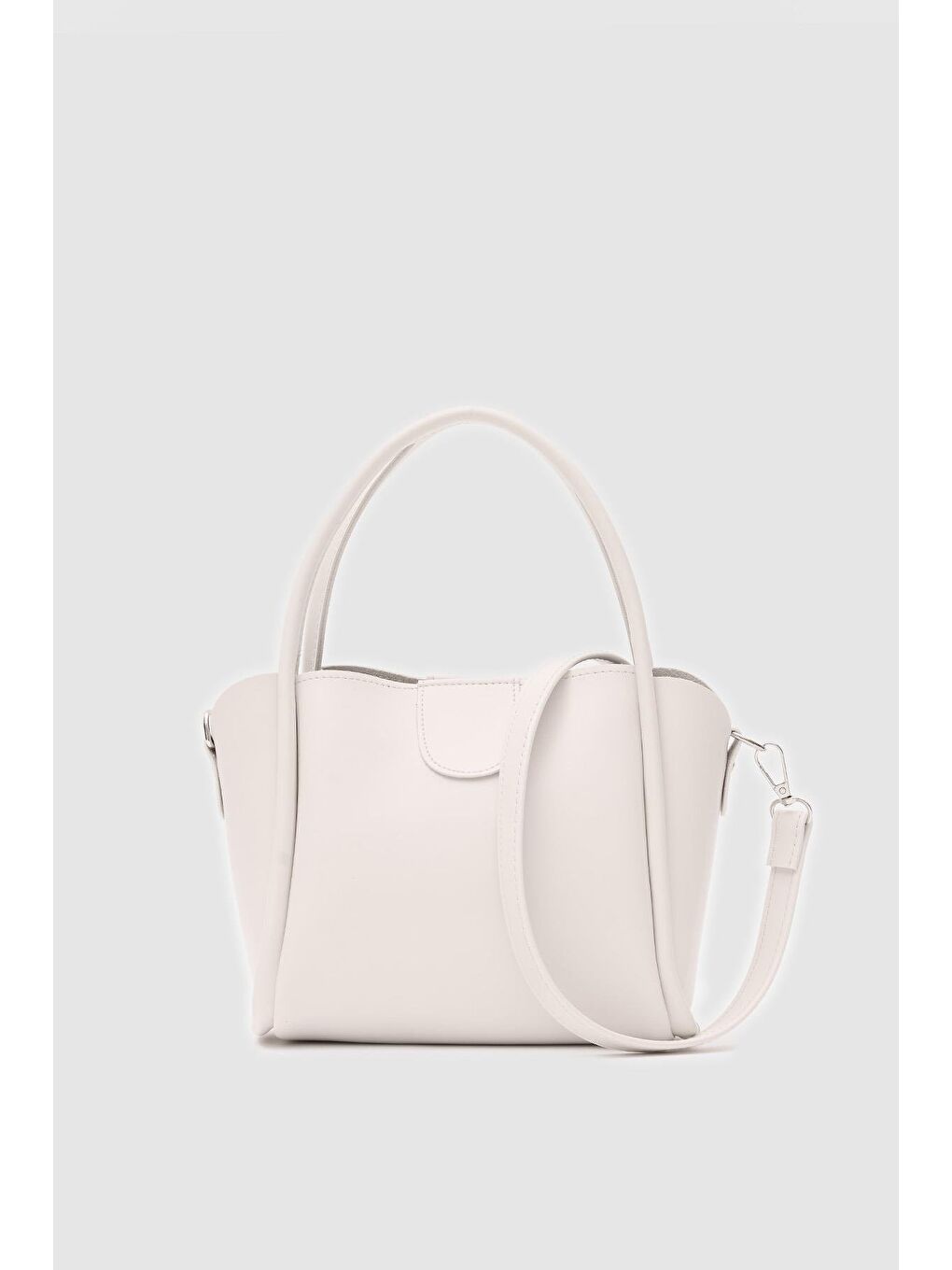 Ekru Beca El Ve Çapraz Çanta Krem