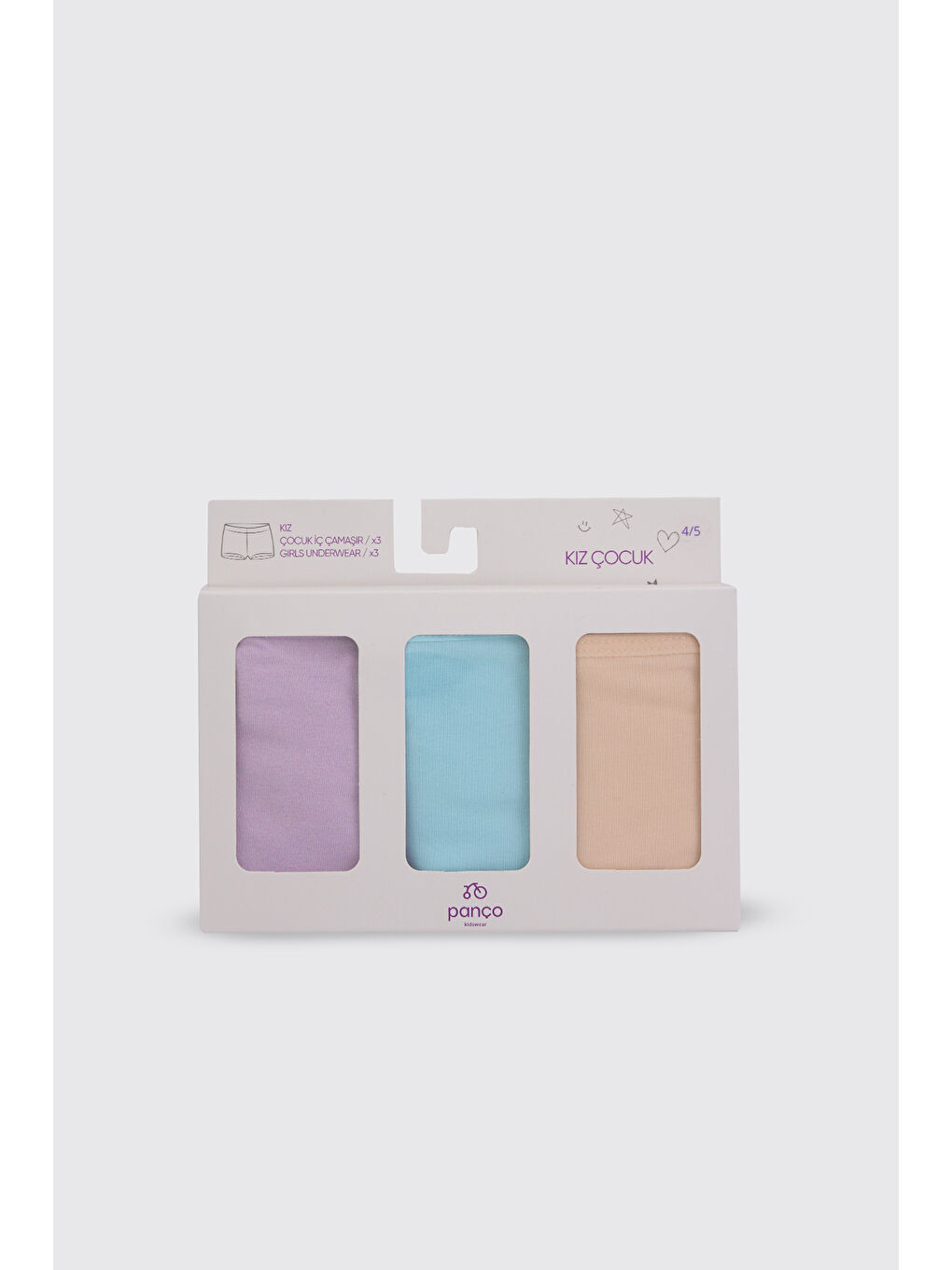 Karışık Kız Çocuk 3'lü Boxer Seti-2