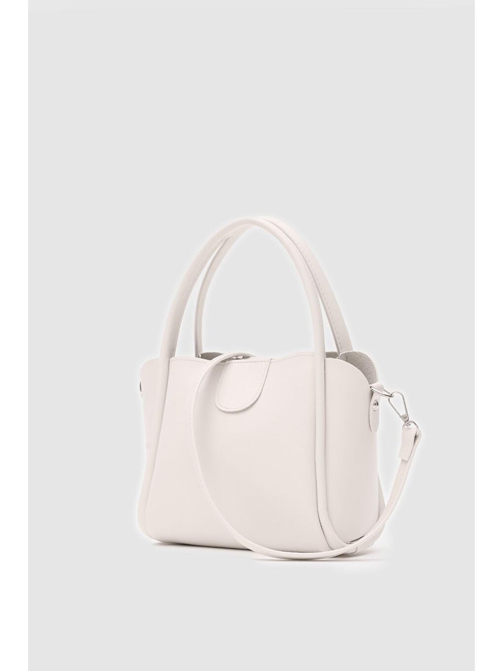 Ekru Beca El Ve Çapraz Çanta Krem-2