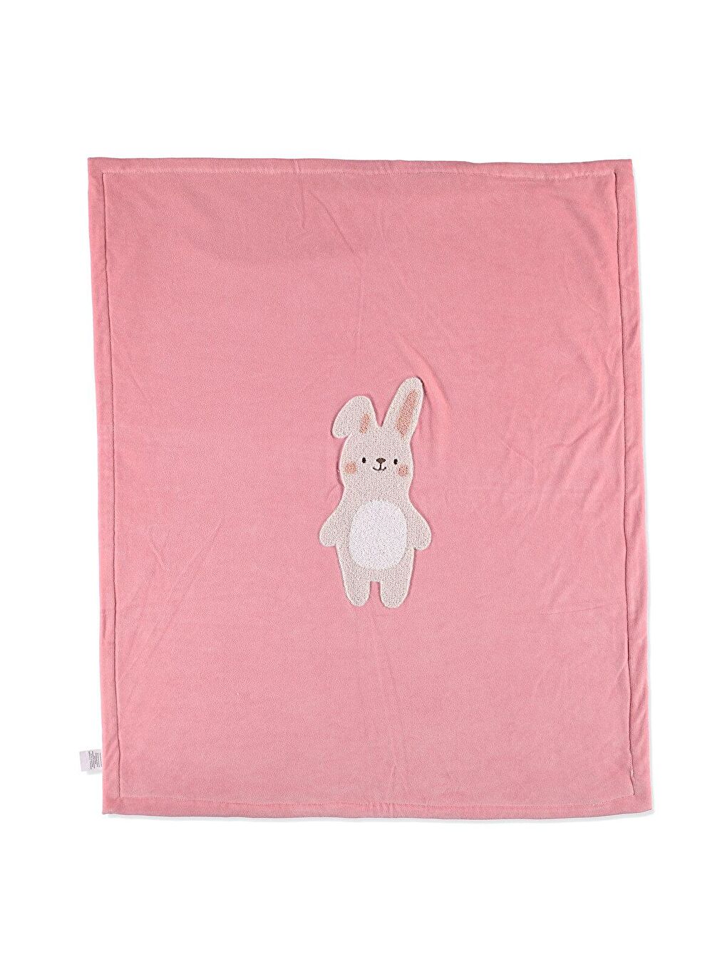 Pembe Nakışlı Battaniye