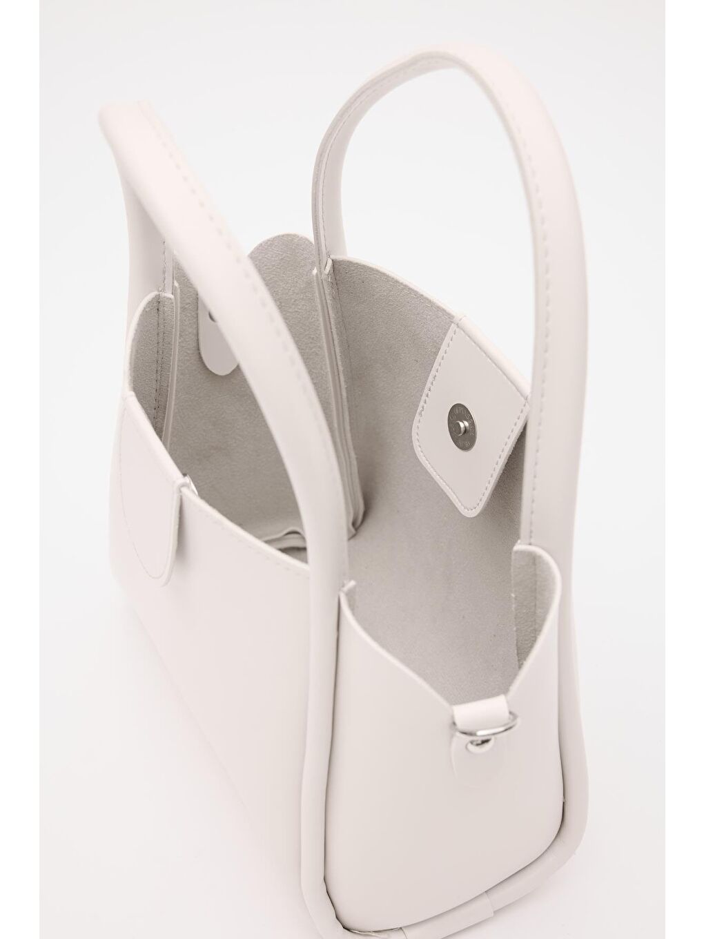 Ekru Beca El Ve Çapraz Çanta Krem-4