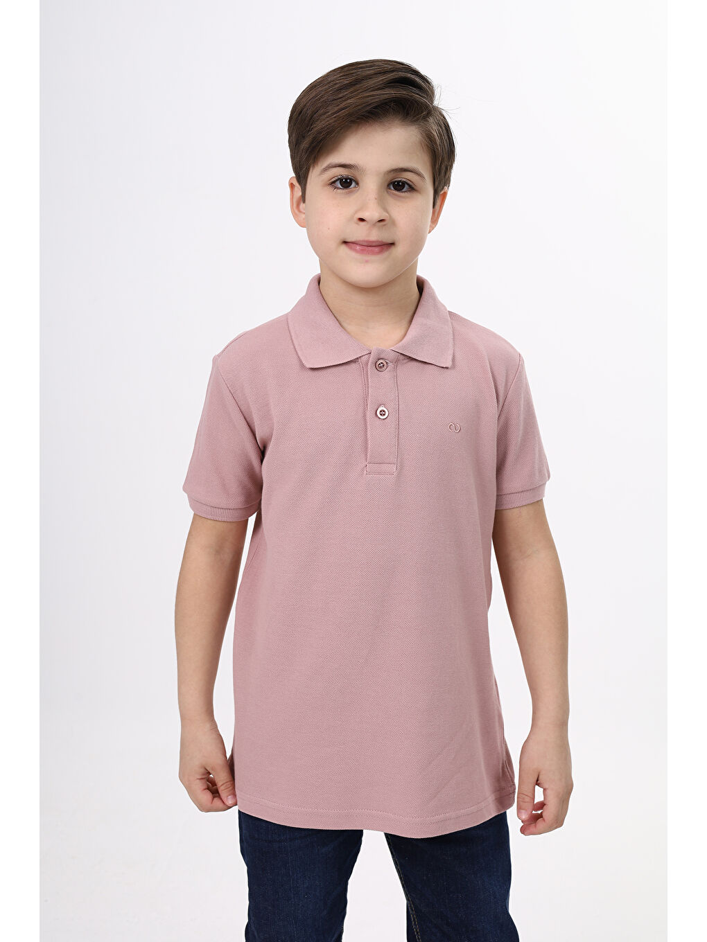 Pembe Unisex Çocuk Nakışlı Tişört