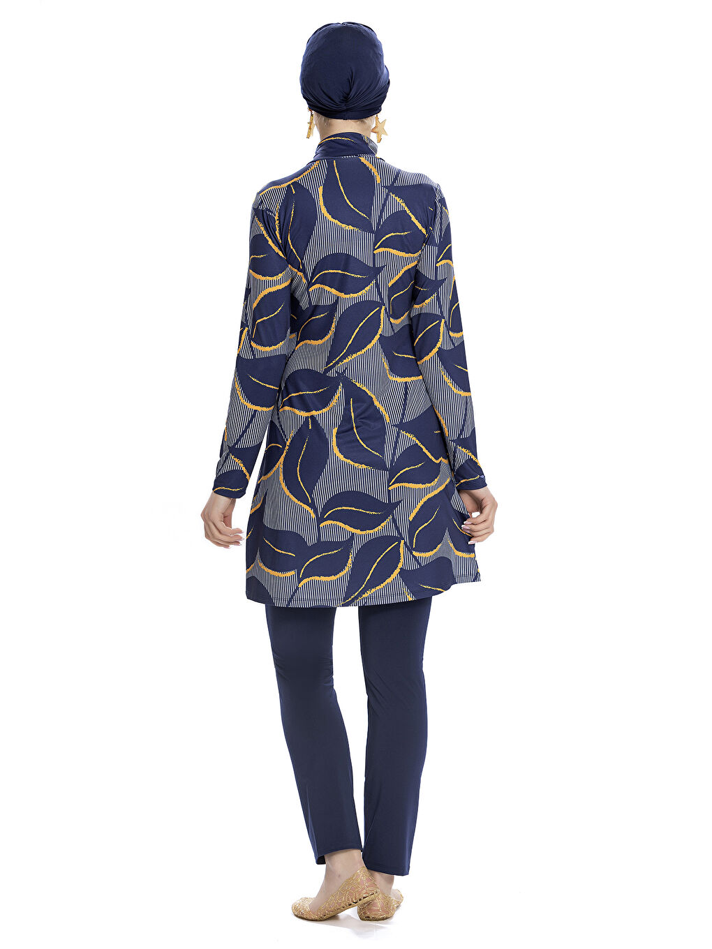 Elastanlı Tam Kapalı Tesettür Mayo 252 504 Lacivert-1