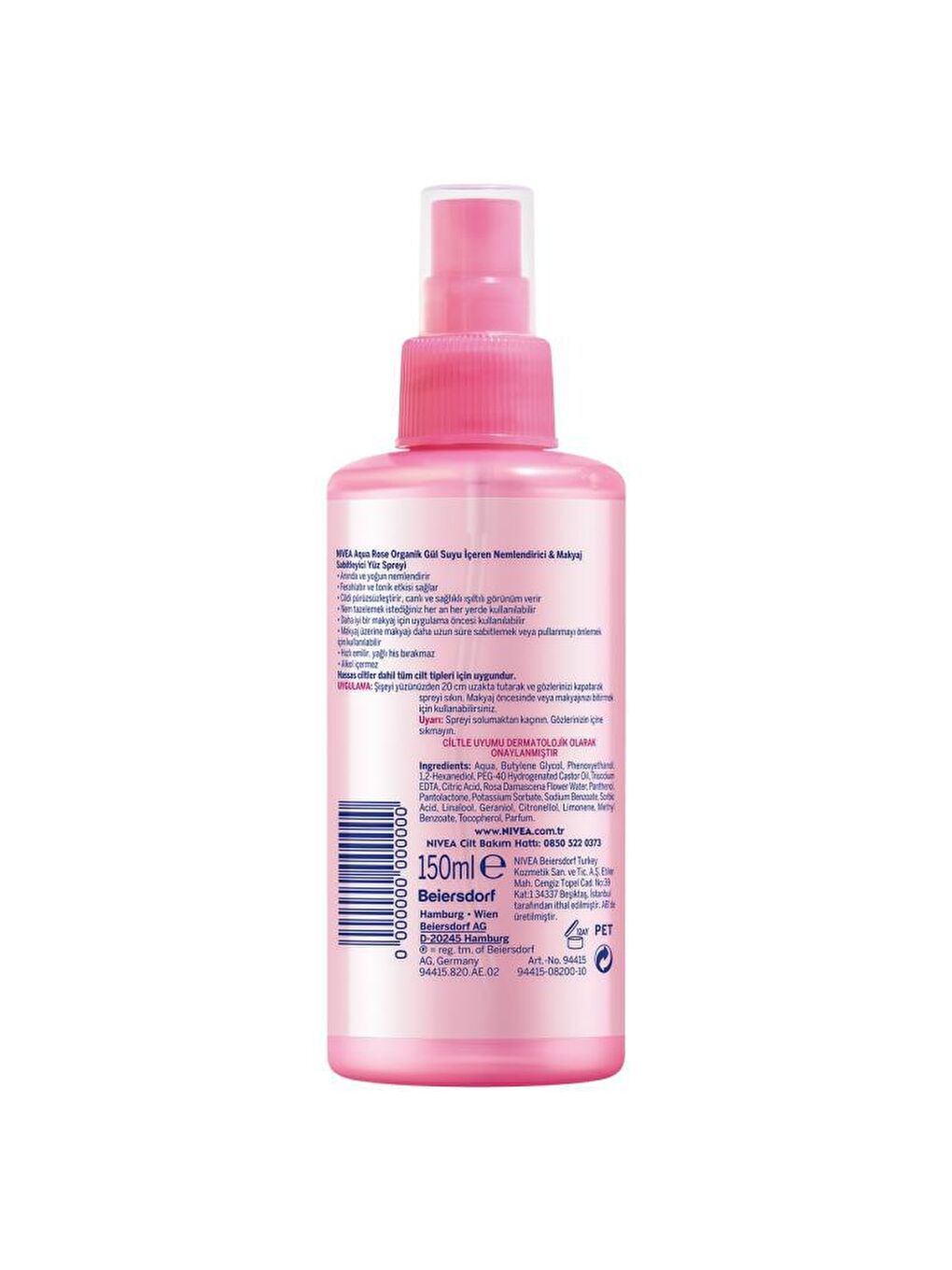 NIVEA Şeffaf Aqua Rose Nemlendirici Yüz Spreyi 150 ml - 1