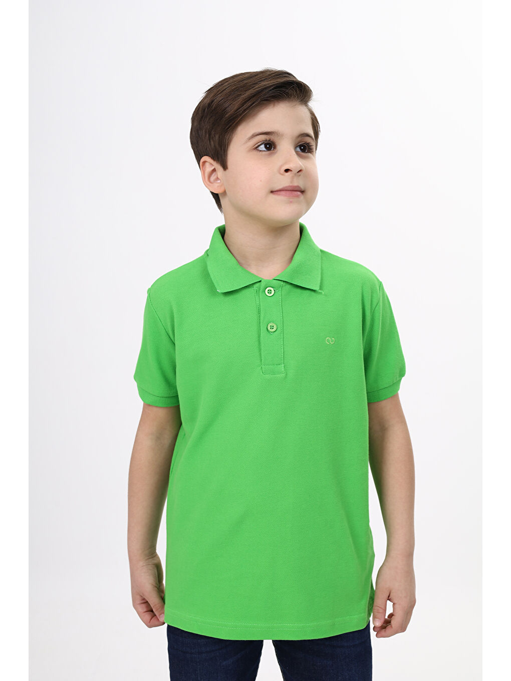 Yeşil Unisex Çocuk Nakışlı Tişört