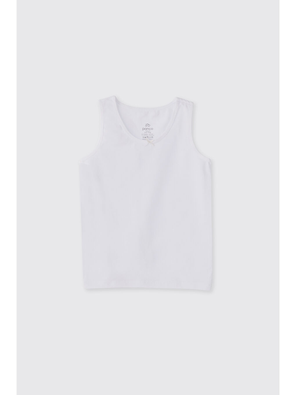 Kız Çocuk Kalın Askılı 3'lü Beyaz Atlet-1