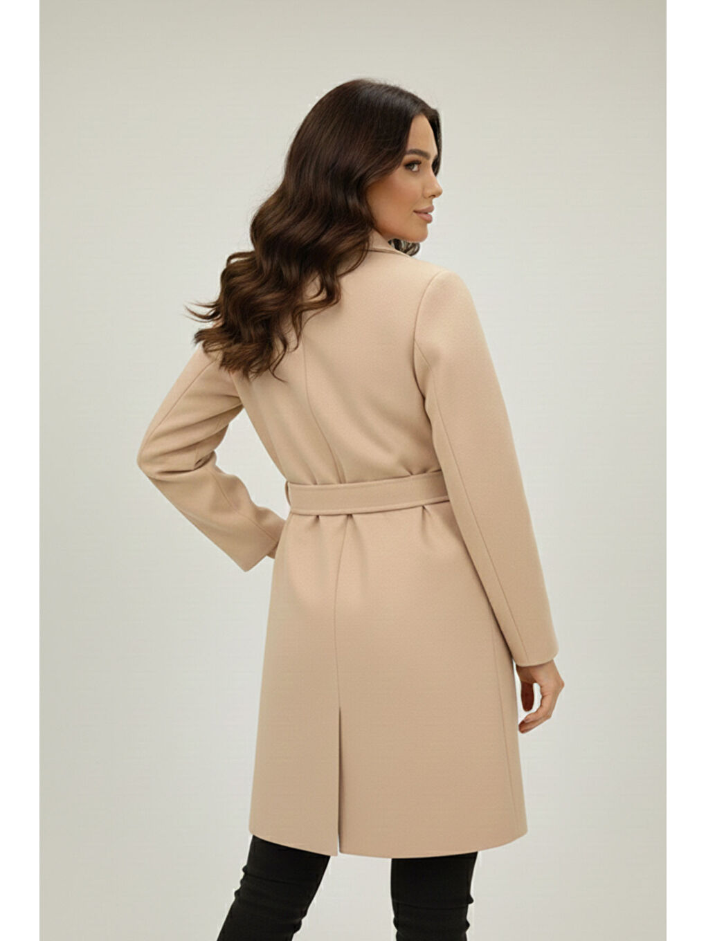 Kadın Kuşaklı Kaban 9171 - Bej-2
