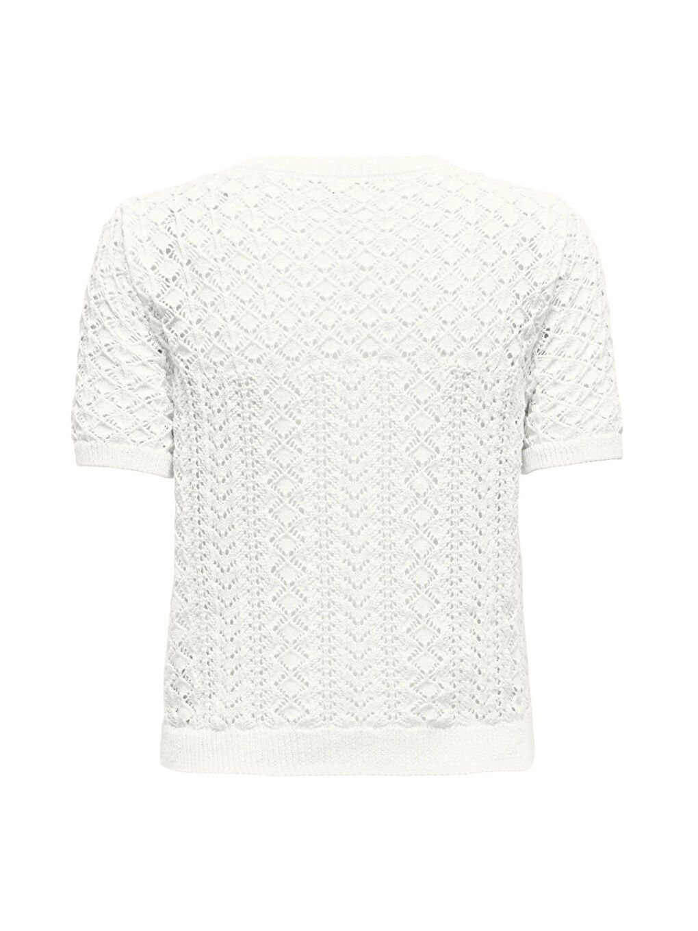 Ekru Onlsaga Pamuklu Regular Fit Bisiklet Yaka Örme Kadın Bluz 15339662-6