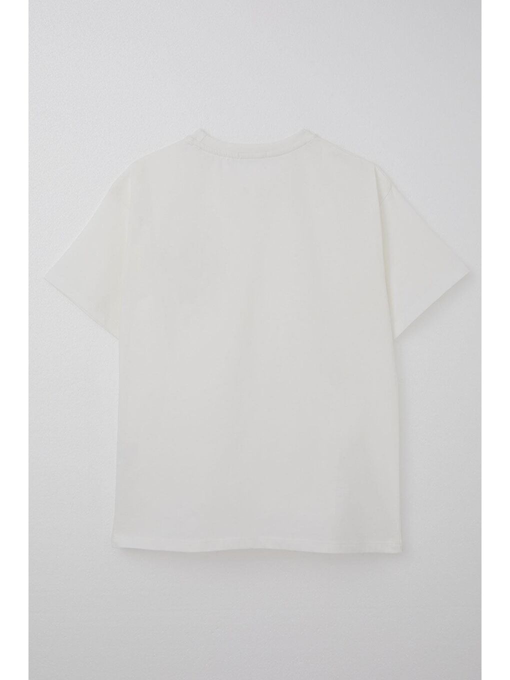 Erkek Çocuk Tişört Basic Ekru (4-14 Yaş)-1