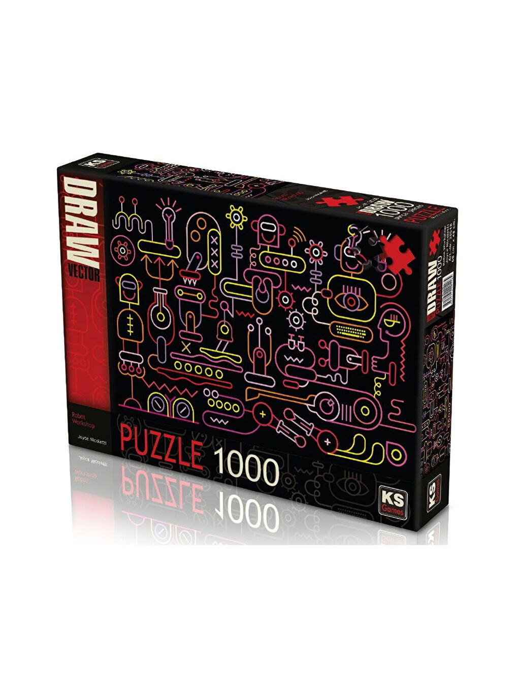 KS GAMES Renksiz Puzzle 1000 Parça Robot Workshop 20518