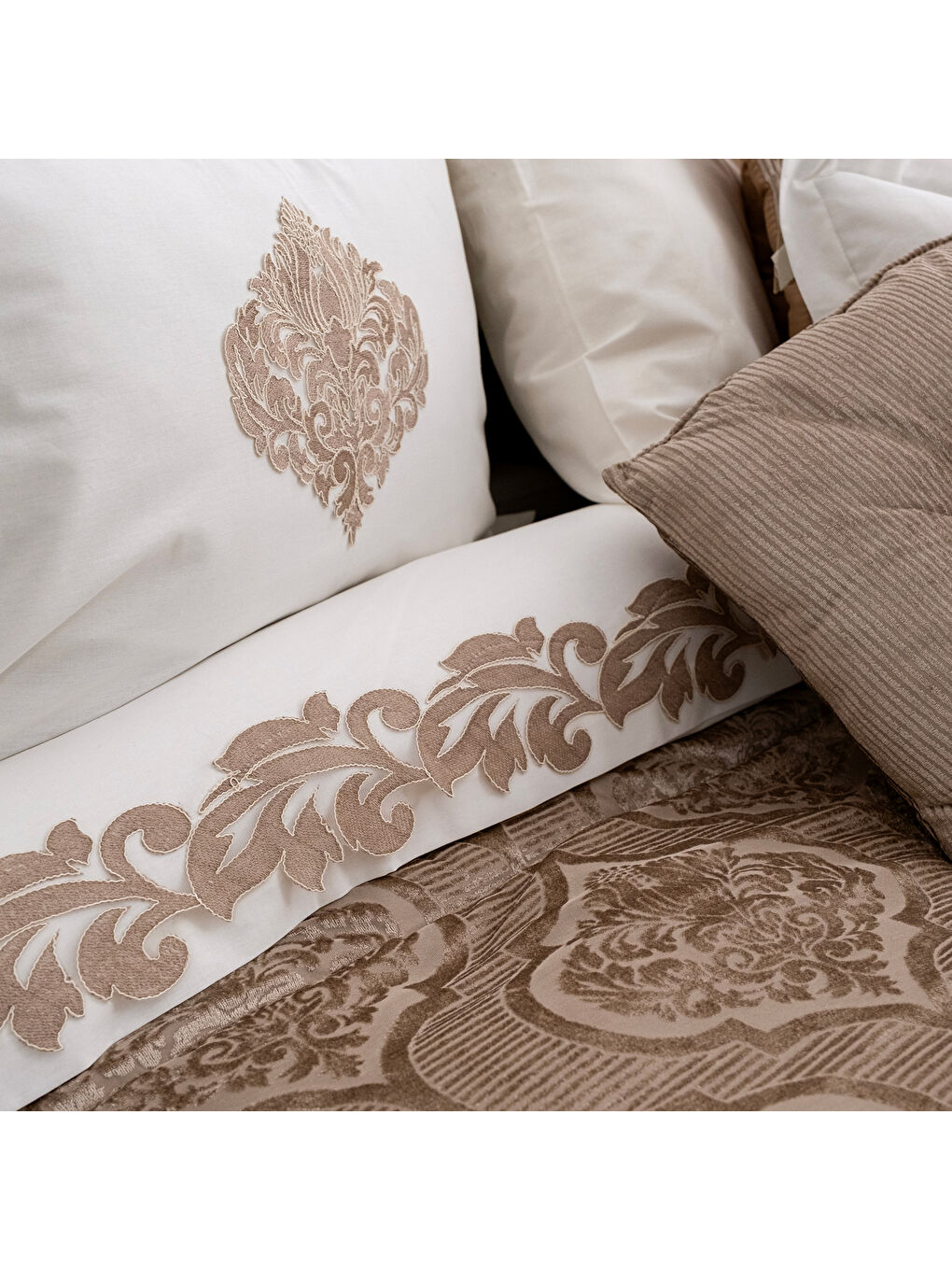 Kahverengi Home Anna Çeyiz Set 11 Parça-Cappuccino-3