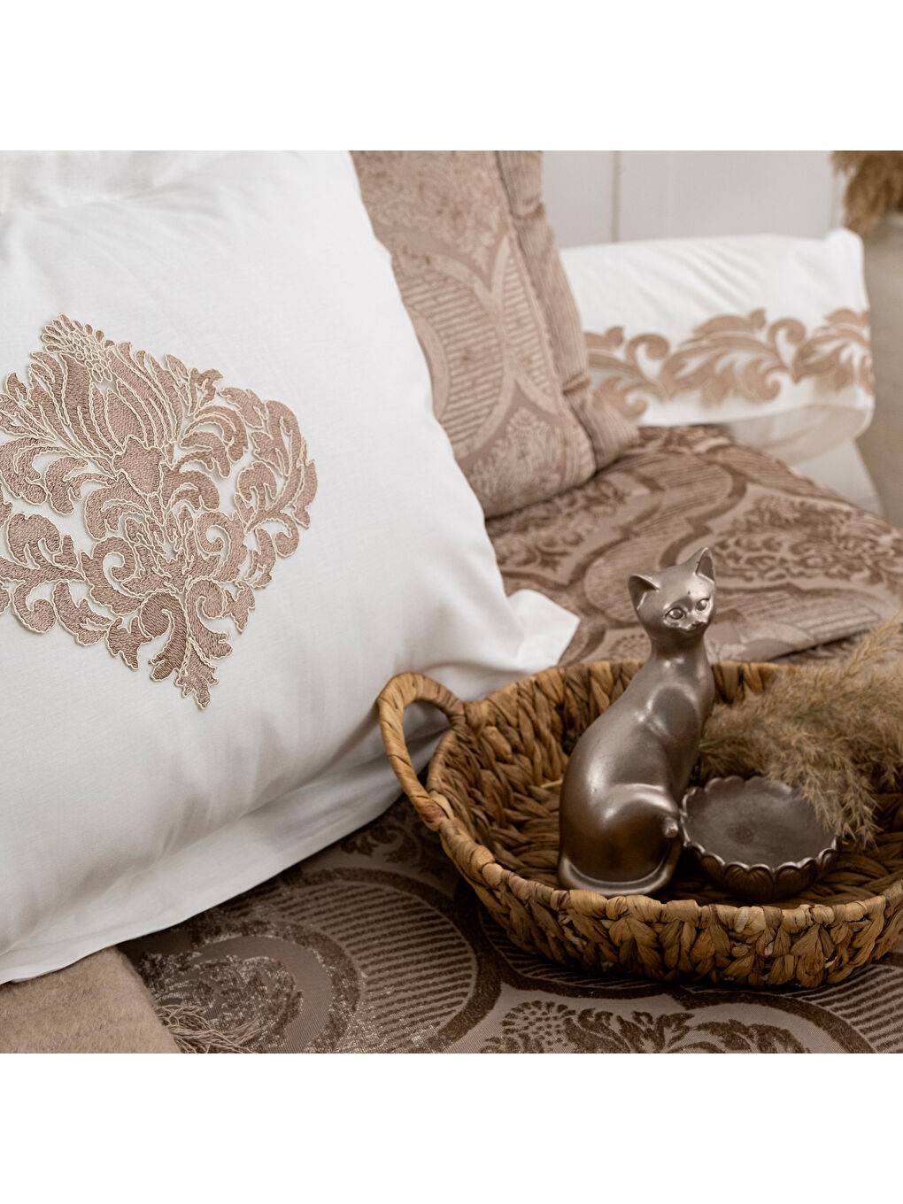 Kahverengi Home Anna Çeyiz Set 11 Parça-Cappuccino-6