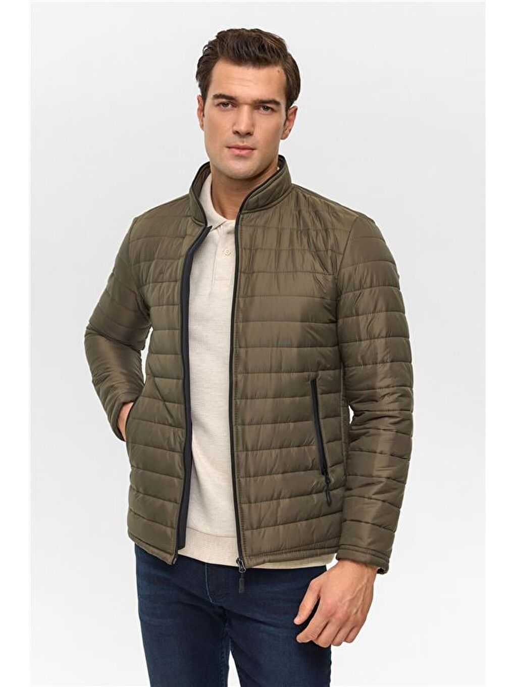 Haki Slim Kapitone Mont-1